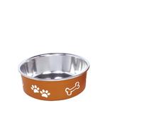 Nobby tazón de acero inoxidable "FUSION", antideslizante cobre; 13 cm 0,5 ltr