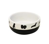 Nobby Tazón de cerámica para Perros, Color Blanco/Negro, diámetro de 11,5 x 5 cm, 300 ml