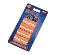 Nobby TidyUp bolsas de excremento con estampado de hueso 4 rollos de 15 bolsas naranja