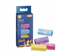 Nobby TidyUp - Bolsas para excrementos (4 rollos de 15 bolsas), diseño de huellas de patas