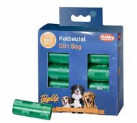 Nobby TidyUp - Bolsas para excrementos con estampado de huesos (20 rollos de 15 unidades), color verde