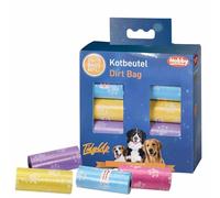 Nobby TidyUp - Bolsas para excrementos con impresión de patas en colores pastel (20 rollos de 15 bolsas)
