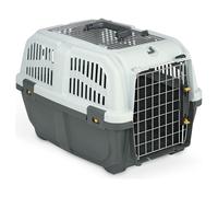 Nobby Transportín Skudo Abierto Gris Para Gatos Con Puerta Metálica Y Seguridad