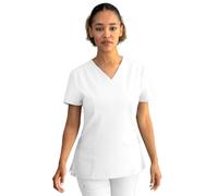 Nobby Uniformes Sanitarios Mujer Elastica - Casaca Sanitaria Mujer Stretch - Camisa Sanitaria Spandex Blanco L