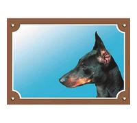 Nobby Warntafel Dobermann gelb 12 x 3,5 cm