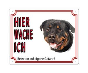 Nobby Warntafel Rottweiler Gelb 12 x 3,5 cm