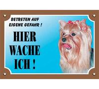 Nobby Warntafel Yorkshire Terrier gelb 12 x 3,5 cm