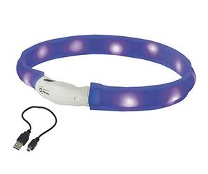Nobbys 77026 Nobby Dog Starlight - Collar con luz LED (40 cm), color azul