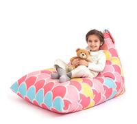 Nobildonna Funda para Silla de puf de Almacenamiento de Animales de Peluche Solo para niños y Adultos, puf Extragrande sin Relleno, Soporte y Organizador de Juguetes de Peluche, Lona de