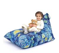 Nobildonna Funda para Silla de puf de Almacenamiento de Animales de Peluche Solo para niños y Adultos, puf Extragrande sin Relleno, Soporte y Organizador de Juguetes de Peluche, Lona de 250 L