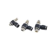 NOBIRTBSA Válvula de Acelerador de Cilindro de Aire, Rosca G M5 1/8 1/4 3/8 1/2 4 mm 6 mm 8 mm, Accesorios neumáticos con Junta tórica SL for válvula solenoide de Manguera, 3 Piezas(Tubeo.d 6mm,M5)