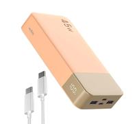 NOBIS Bateria Externa Movil 20000mah,PD3.0 45W Batería Portátil Carga Rápida,QC4.0 Power Bank con Pantalla LED para MacBook, Phone 15 14 13 Pro S23 S22 (Naranja)