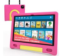 NOBKLEN Tableta infantil de 10.1 pulgadas con funda a prueba de golpes | Android 14, 64 GB + 8 GB de RAM, batería de 12 horas | Control parental, espacio para niños de Google y aplicaciones educativas