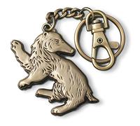 Noble Collection- Hufflepuff - Llavero para adultos, color dorado, NN7720