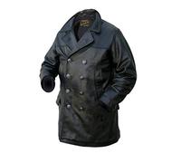Noble House U-Boot Chaquetón de Submarino en Cuero de Toro Negro (2XL)