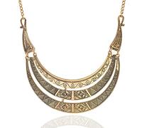 Noble of the Nile Collar - Cadena de oro egipcia, Cleopatra, joyería de moda, carnaval, fiesta temática