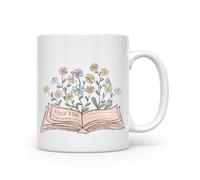 Noble & Page Tazas para amantes de los libros - A Book a Day - Gama de tazas de café impresas a mano para cualquier persona que ama leer - Hermosa taza impresa brillante