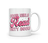 Noble & Page Tazas para amantes de los libros - Good Girls Read Dirty Books - Gama de tazas de café impresas a mano para cualquier persona que ama leer - Hermosa taza impresa brillante