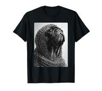 Noble Pug Caballero Medieval Fantasía Surrealista Arte de Perro Peculiar Camiseta