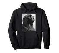 Noble Pug Caballero Medieval Fantasía Surrealista Arte de Perro Peculiar Sudadera con Capucha