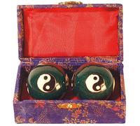 Noble Qi Gong bola esmaltada Meditation bola Yin Yang azul 35 mm