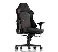 Noblechairs Silla Gaming Hero - Cuero PU, Reclinable 135°, Respaldo acolchado - Negro/Rojo