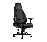 noblechairs ICON Silla de Gaming - Silla de Oficina - Silla de Escritorio - Reclinable a 135 ° - Cuero Sintético PU - 150 kg - Diseño de Asiento de Carreras - Negro