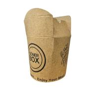 NoblesBox Caja para llevar döner kebab, para kebab, pasta y más, 750 ml (25,4 oz), Variantes Rojo Clásico y Natural Elegante, Resistente a la grasa y estable, Caja plegable, Caja de cartón, Caja