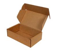 NoblesBox Caja plegable de 140 x 80 x 40 mm, caja plegable para envío, correo, envío de libros, rectangular, estable, marrón, caja de envío (50)