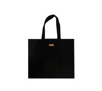 NoblesBox HORJUN - Bolsa de tela de gabardina 100 % de algodón resistente, reutilizable, lavable a máquina y apta para cargas pesadas, Negro , 42 x 50 cm
