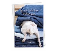 NobleWorks - 1 divertida tarjeta de cumpleaños de animales con sobre, bonita tarjeta para cumpleaños - Tattle Tails C9279DBDG