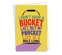 NobleWorks - 1 divertida tarjeta de felicitación de cumpleaños con sobre, humor para adultos, tarjeta de feliz cumpleaños, lista de deseos C9358BDG