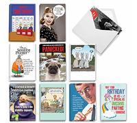 NobleWorks Birthday Bonanza - 20 tarjetas de felicitación de cumpleaños en caja con sobres (4.63 x 6.75 pulgadas) - AC8837BDG-B2x10