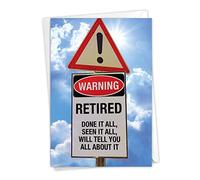 NobleWorks C3221RTG - Tarjeta de felicitación de jubilación con sobre (10,9 x 17 cm)