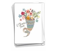 NobleWorks C7769RHG-B12x1 - Juego de 12 tarjetas de felicitación Rosh Hashanah con sobres de 5 x 7 pulgadas (1 diseño, 12 cada uno)