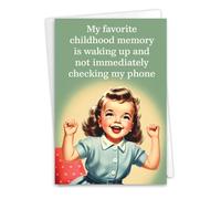 NobleWorks Divertida tarjeta de felicitación de cumpleaños con sobre de 5 x 7 pulgadas (1 tarjeta) recuerdo favorito de cumpleaños C10646BDG