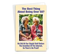 NobleWorks, Divertida tarjeta de papel de cumpleaños con sobre de 5 x 7 pulgadas (1 tarjeta) Bday Stupid Stuff C10841BDG