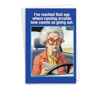 NobleWorks, Divertida tarjeta de papel de cumpleaños con sobre de 5 x 7 pulgadas (1 tarjeta) mandados de cumpleaños C10836BDG