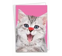 NobleWorks Heart Cats - Tarjeta de felicitación de cumpleaños con sobre (4.63 x 6.75 pulgadas) - C9266JBDG