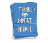 NobleWorks - Paquete de 3 tarjetas de felicitación con sobres (1 diseños, 3 cada uno) para enfermera gratitud C9152TYG-C3x1