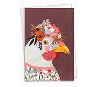 NobleWorks Tarjeta de felicitación de cumpleaños con sobre de 5 x 7 pulgadas (1 tarjeta) animales de granja C2812EBDG