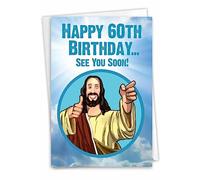 NobleWorks Tarjeta de felicitación humorística de 60 cumpleaños con sobre de 5 x 7 pulgadas (1 tarjeta) See You Soon - 60 C10005MBG