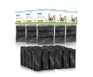 Nobleza 1080 Conde Bolsas de Caca Perro Bolsas para excrementos de Perros | 3 Rollos por Pack, 72 Rollos, Color Negro