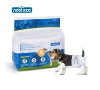 Nobleza 12x Pañales para Perros Desechables Hembra Cachorro Entrenamiento Pañales Súper Absorbente Envolturas para Mascotas Paquete de 12, L-24pcs