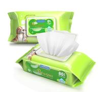 Nobleza 160 unidades Toallitas Higiene para Perro y Gato, Toallitas Limpiadoras Hipoalergénicas de Aloe Vera para Mascotas, Limpiar y Eliminar olores de Patas, Cuerpo y Trasero, Sin Alcohol, Pack de 2
