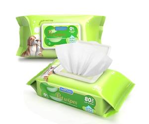 Nobleza 160 unidades Toallitas Higiene para Perro y Gato, Toallitas Limpiadoras Hipoalergénicas de Aloe Vera para Mascotas, Limpiar y Eliminar olores de Patas, Cuerpo y Trasero, Sin Alcohol, Pack de 2