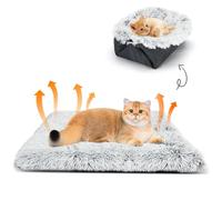 Nobleza 2 en 1 Cama para Gatos y Perros Pequeños (2 Pack), Manta Espesa, Esponjosa y Lavable, Antideslizante, 60cm*50cm, Gris