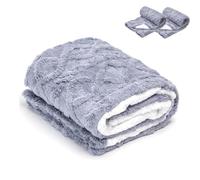 Nobleza 2 Piezas Manta Impermeable para Perros, Manta Suave de Felpa para Perros Medianos y Grandes, Gatos, XXL 203 x 152 cm, Reversible, Protección de Sofá, Lavable a Máquina, Azul Claro