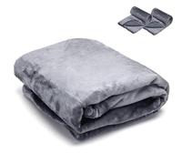 Nobleza 2 Piezas Manta Impermeable Perro, L 127 x 100cm Suave y Esponjosa Manta Mascota, Manta Lavable de Felpa a Prueba de Fugas para Sofá y Cama, Reversible, Gris