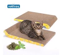 Nobleza - 2 Piezas Rascador para Gatos Carton Corrugado, Hierba Gatera Alfombrillas de Cartón Rascador, 40 x 25cm Marrón